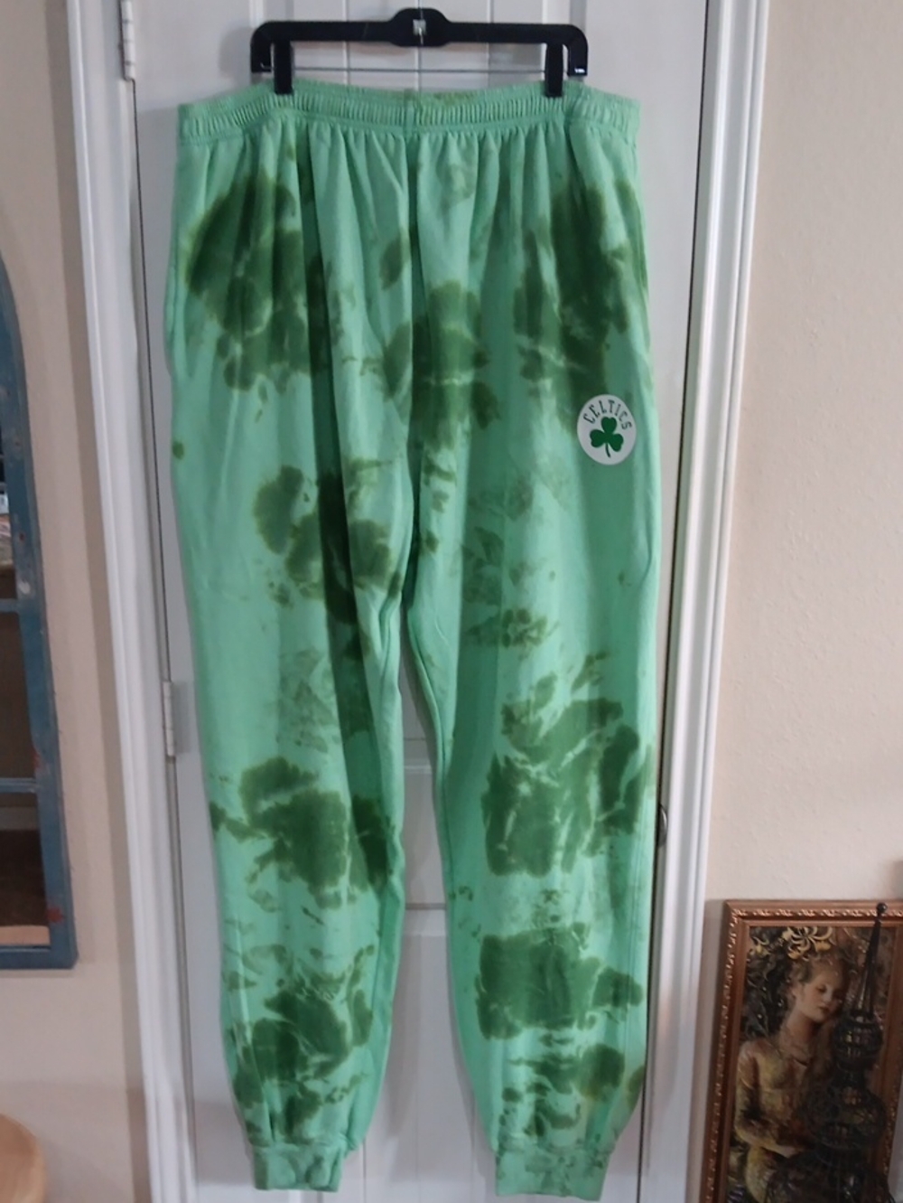 Fanatics Boston Celtics Cloud Dye Joggers Sweatpants 4XLT Big Tall NBA Green
